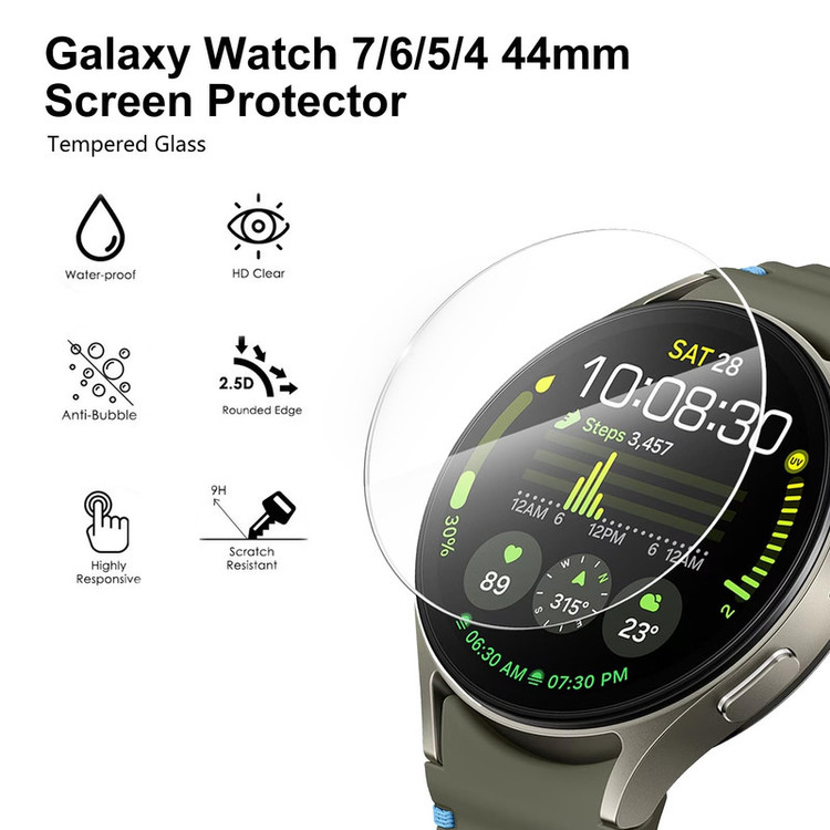 محافظ صفحه نمایش شیشه ای بادیگارد مدل GW مناسب برای ساعت هوشمند سامسونگ Galaxy Watch 7 40 mm بسته 3 عددی