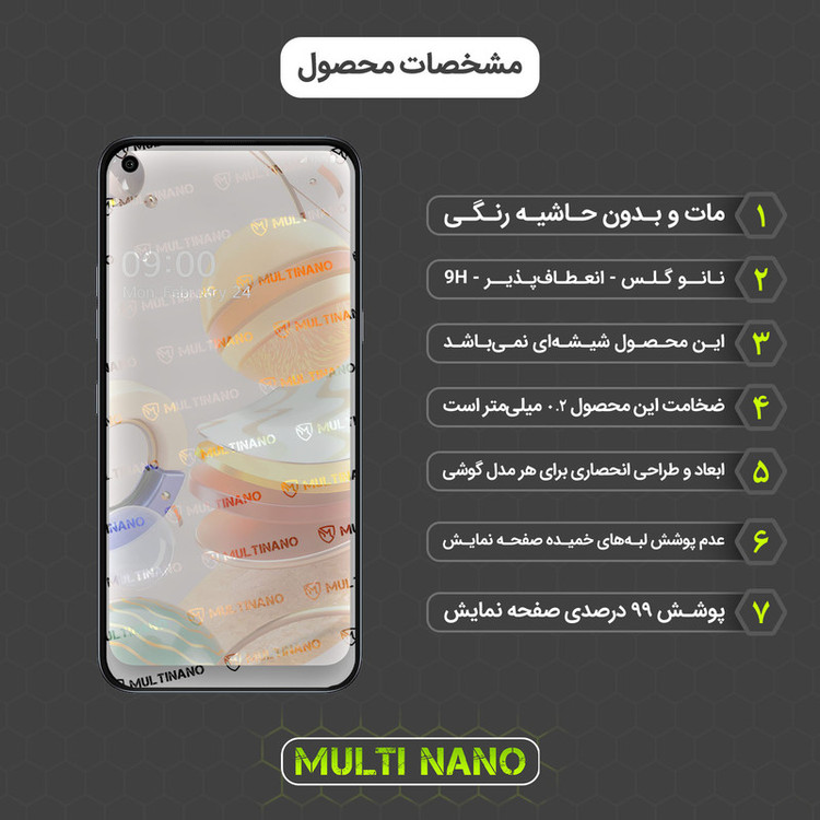 محافظ صفحه نمایش مات مولتی نانو مدل X-S1M مناسب برای گوشی موبایل ال جی K61
