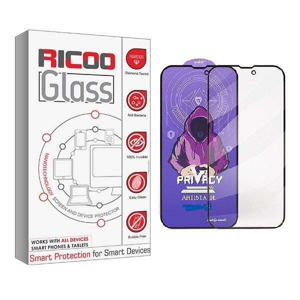 محافظ صفحه نمایش حریم شخصی ریکوو مدل privacy Mietubl مناسب برای گوشی موبایل اپل iPhone 16 Pro Max
