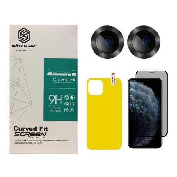 محافظ صفحه نمایش حریم شخصی مدل PSP مناسب برای گوشی موبایل اپل iPhone 13 به همراه محافظ پشت گوشی و محافظ لنز دوربین