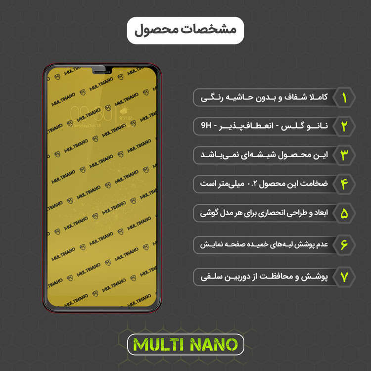 محافظ صفحه نمایش مولتی نانو مدل X-SFT مناسب برای گوشی موبایل هیوندای Seoul S8 به همراه محافظ پشت