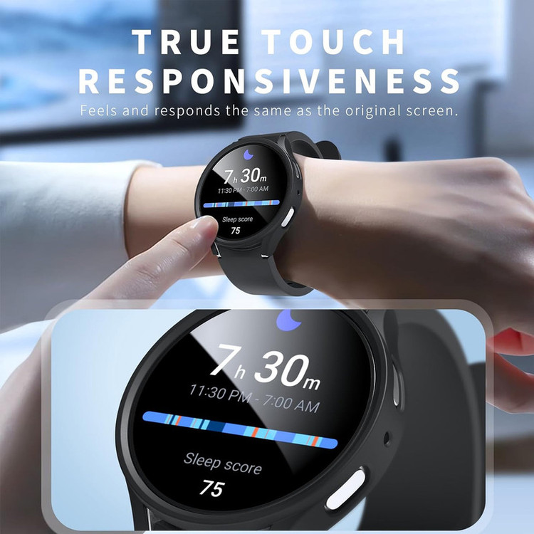 کاور هاپلایت مدل PC Bumper HL مناسب برای ساعت هوشمند سامسونگ Galaxy Watch 7 44mm به همراه محافظ صفحه نمایش