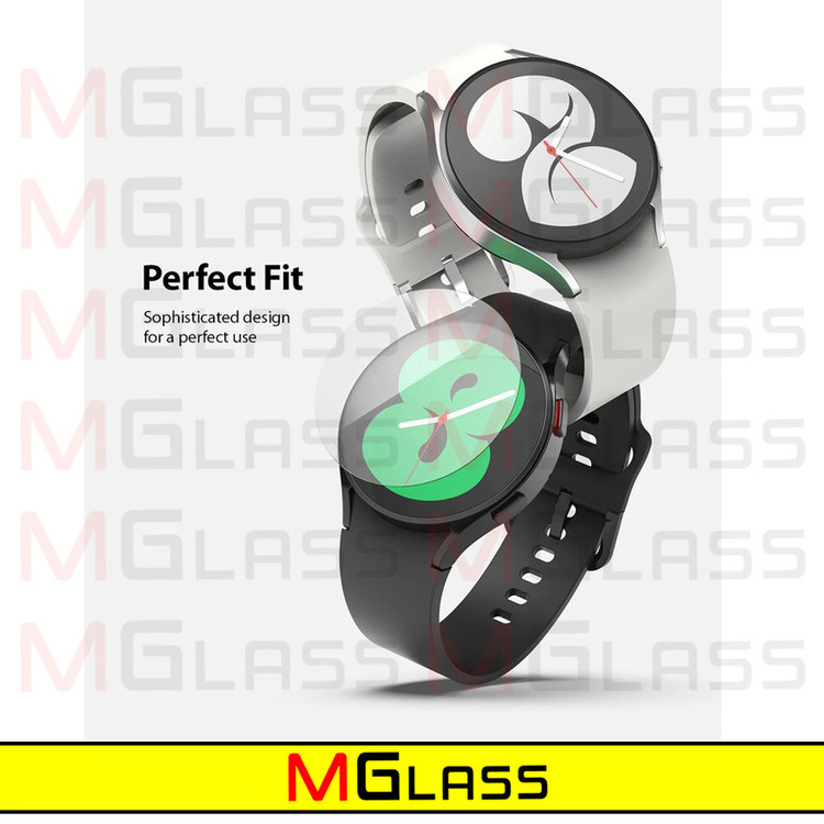محافظ صفحه نمایش شیشهای امگلس مدل Glass-MG مناسب برای ساعت هوشمند سامسونگ Galaxy Watch 4 44mm