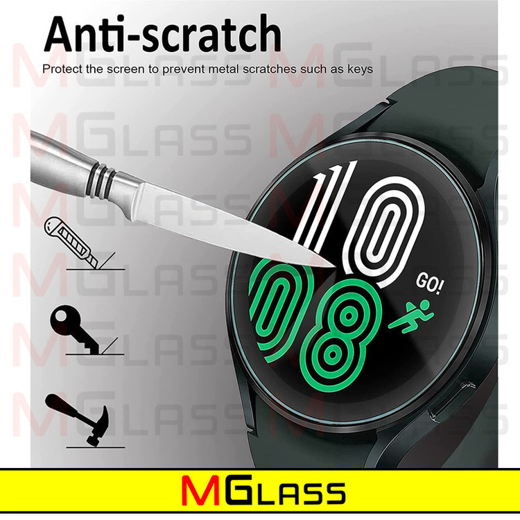 محافظ صفحه نمایش شیشهای امگلس مدل Glass-MG مناسب برای ساعت هوشمند سامسونگ Galaxy Watch 4 44mm