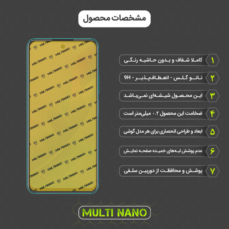 محافظ صفحه نمایش مولتی نانو مدل X-SFM مناسب برای گوشی موبایل هوآوی Enjoy 20 SE به همراه برچسب پوششی
