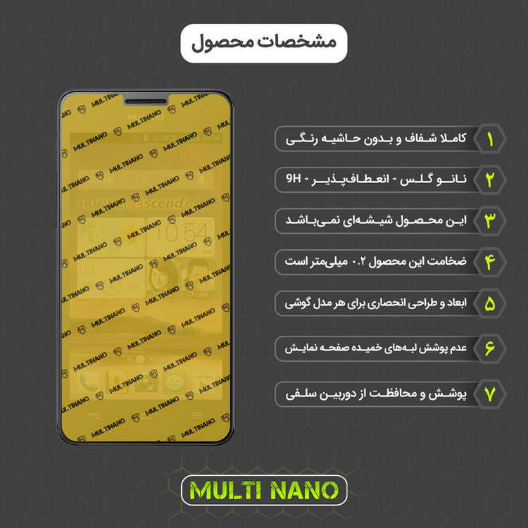 محافظ صفحه نمایش مولتی نانو مدل X-SFM مناسب برای گوشی موبایل هوآوی Ascend G525 به همراه برچسب پوششی