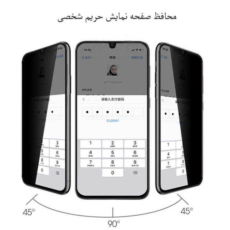 محافظ صفحه نمایش حریم شخصی مدل PRV مناسب برای گوشی موبایل شیائومی Redmi 9 بسته دو عددی