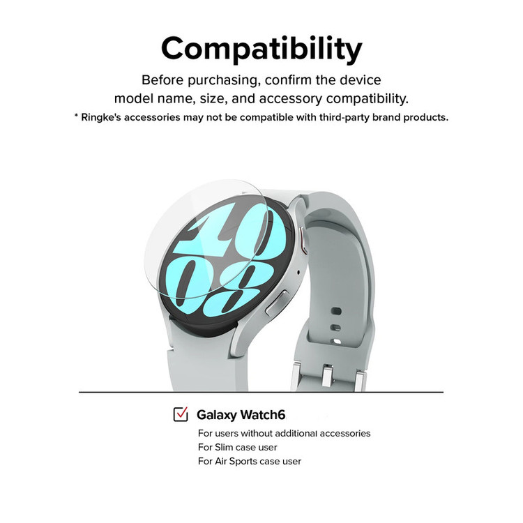 محافظ صفحه نمایش شیشه ای بادیگارد مدل GW مناسب برای ساعت هوشمند سامسونگ Galaxy Watch 6 44mm