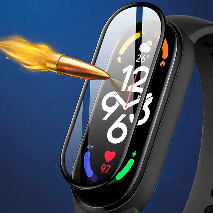 محافظ صفحه نمایش بادیگارد مدل PMMA مناسب برای مچ بند هوشمند شیائومی Mi Band 7 بسته 3 عددی