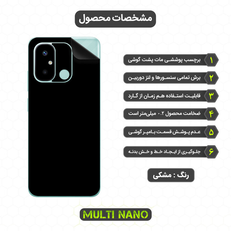محافظ صفحه نمایش مولتی نانو مدل X-SFM مناسب برای گوشی موبایل شیائومی Redmi 12C به همراه برچسب پوششی