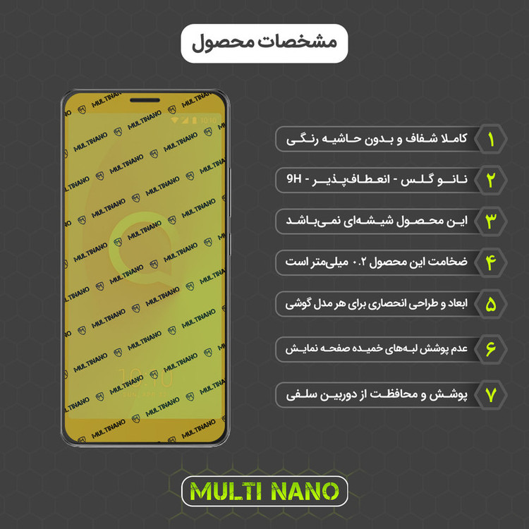 محافظ صفحه نمایش مولتی نانو مدل X-S3N مناسب برای گوشی موبایل آلکاتل 3C بسته سه عددی
