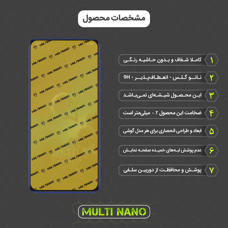 محافظ صفحه نمایش مولتی نانو مدل X-S2N مناسب برای گوشی موبایل آلکاتل 3L بسته دو عددی