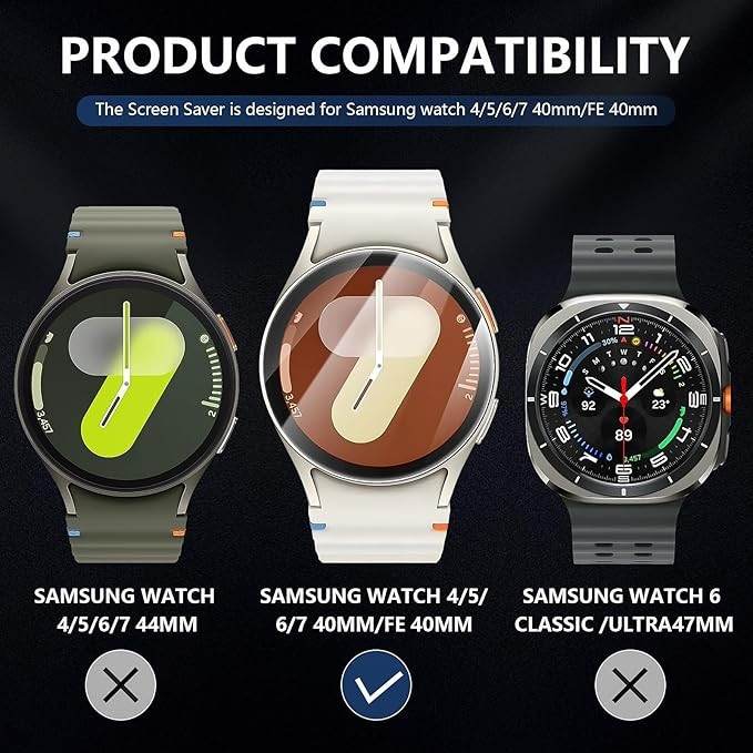 محافظ صفحه نمایش شیشه ای بادیگارد مدل GW مناسب برای ساعت هوشمند سامسونگ Galaxy Watch 7 40 mm