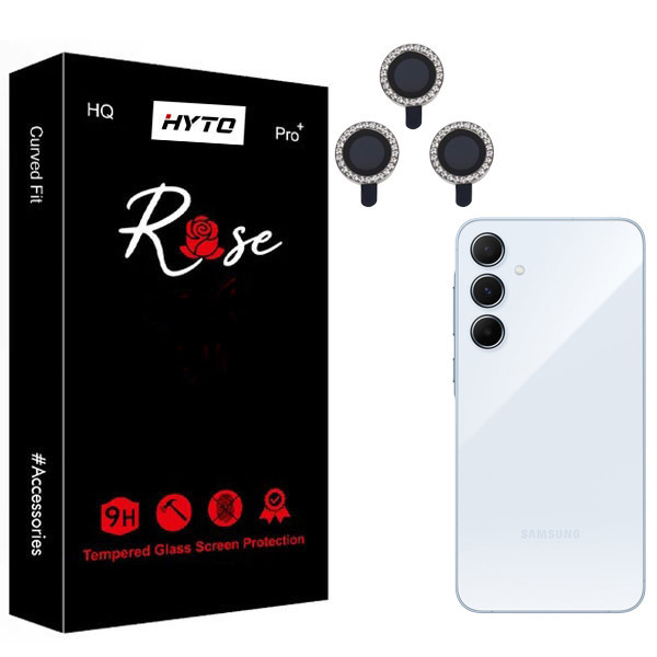 محافظ لنز دوربین هیتو مدل Rose Jewel ring مناسب برای گوشی موبایل سامسونگ Galaxy A55 5G
