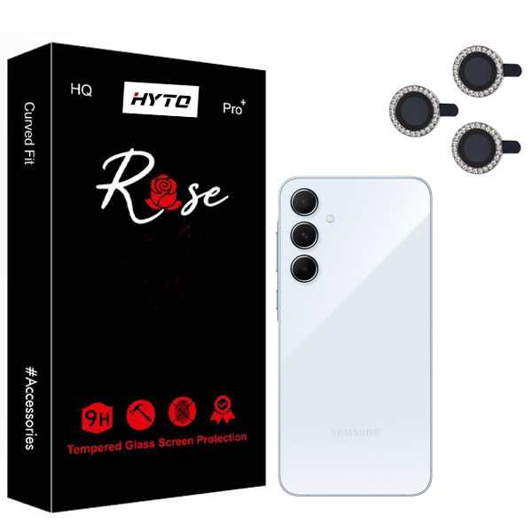 محافظ لنز دوربین هیتو مدل Rose Jewel guard مناسب برای گوشی موبایل سامسونگ galaxy A55 5G