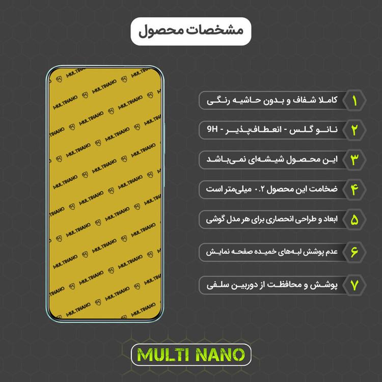 محافظ صفحه نمایش مولتی نانو مدل X-S2N مناسب برای گوشی موبایل ریلمی C33 بسته دو عددی