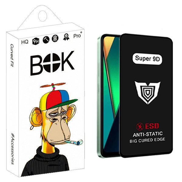 محافظ صفحه نمایش بوک مدل Super 9D 009 مناسب برای گوشی موبایل شیائومی redmi 14C / A3x / Poco C75