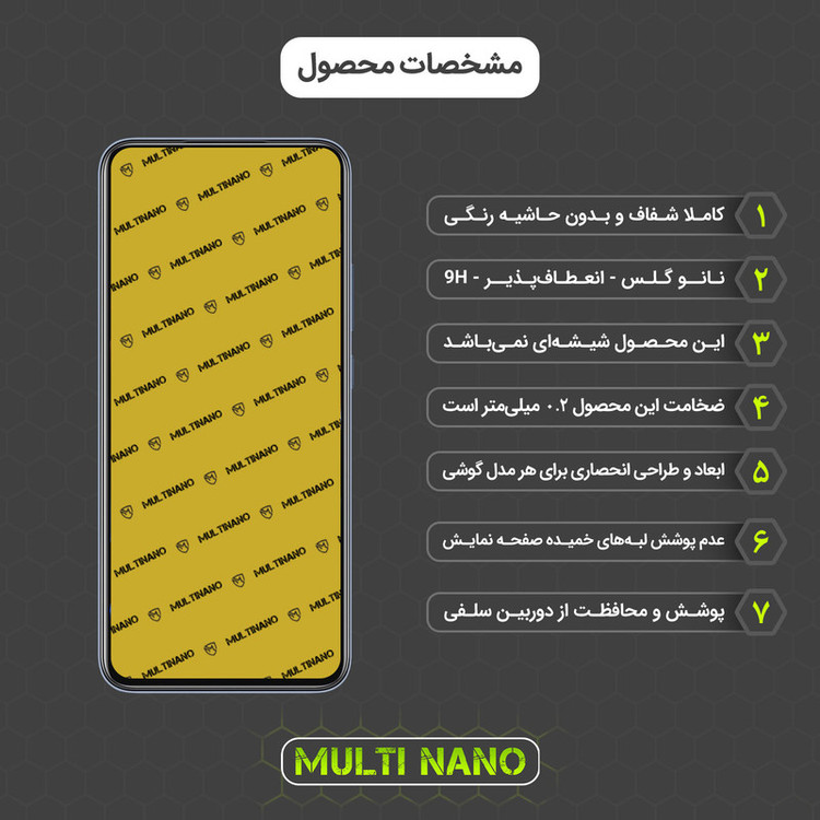 محافظ صفحه نمایش مولتی نانو مدل X-S2N مناسب برای گوشی موبایل ریلمی Narzo 50i بسته دو عددی