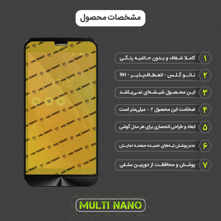 محافظ صفحه نمایش مولتی نانو مدل X-SFM مناسب برای گوشی موبایل ایسوس Zenfone 2 Laser 5 in / ZE500KL / ZE500KG به همراه برچسب پوششی