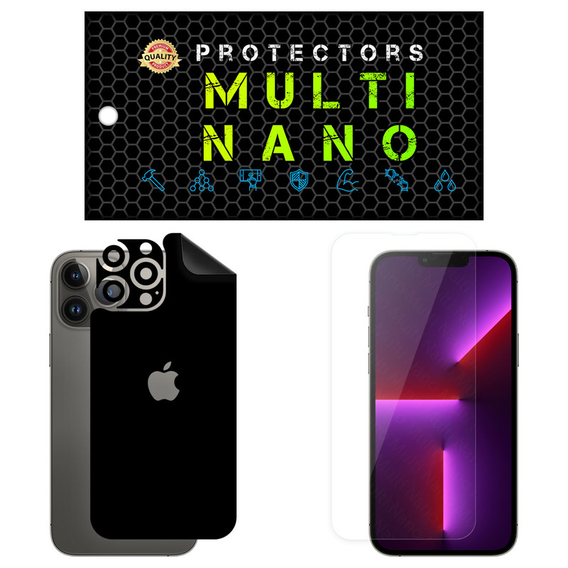 محافظ صفحه نمایش مولتی نانو مدل X-SFM مناسب برای گوشی موبایل اپل iPhone 13 Pro Max به همراه برچسب پوششی