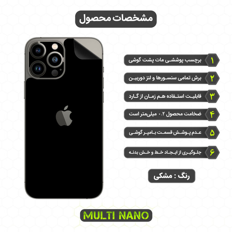 محافظ صفحه نمایش مولتی نانو مدل X-SFM مناسب برای گوشی موبایل اپل iPhone 13 Pro Max به همراه برچسب پوششی