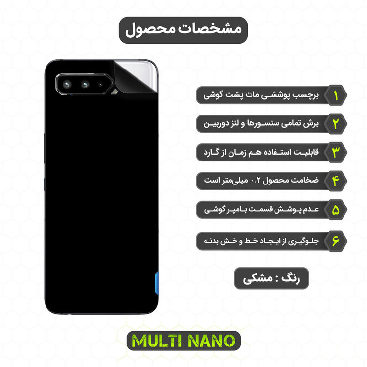 محافظ صفحه نمایش مولتی نانو مدل X-SFM مناسب برای گوشی موبایل ایسوس ROG Phone 5S به همراه برچسب پوششی