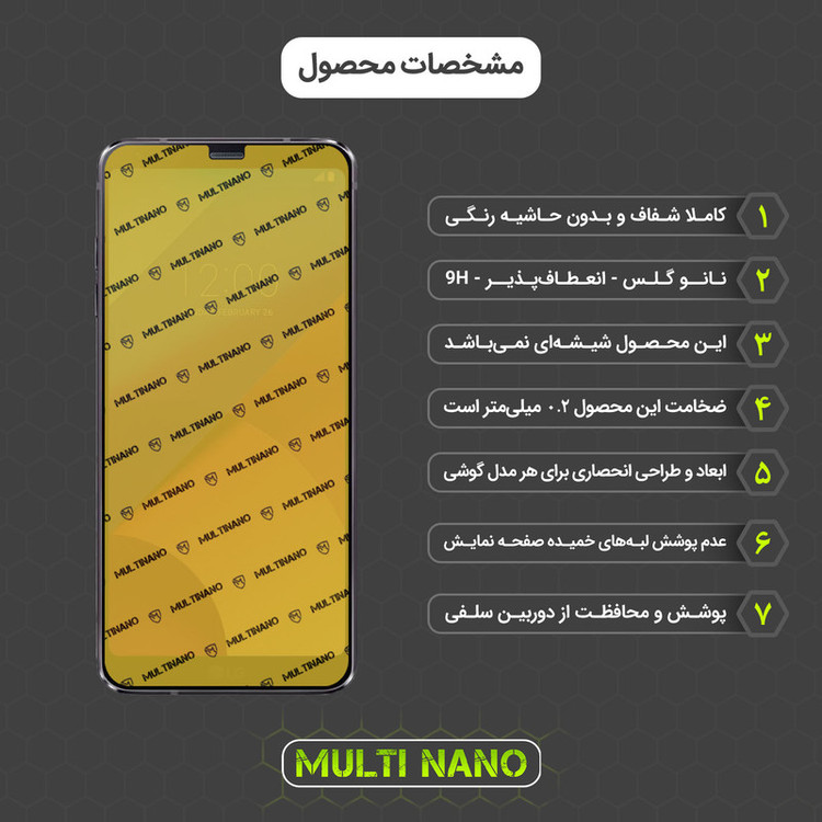 محافظ صفحه نمایش مولتی نانو مدل X-SFL مناسب برای گوشی موبایل ال جی G6 Plus به همراه برچسب پوششی