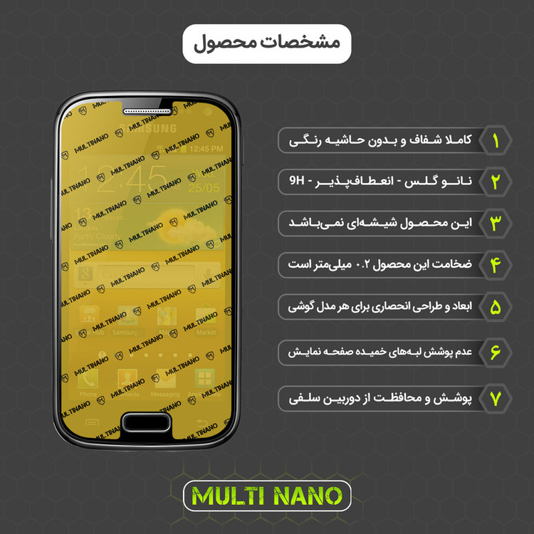 محافظ صفحه نمایش مولتی نانو مدل X-S2N مناسب برای گوشی موبایل سامسونگ Galaxy Ace 2 بسته دو عددی