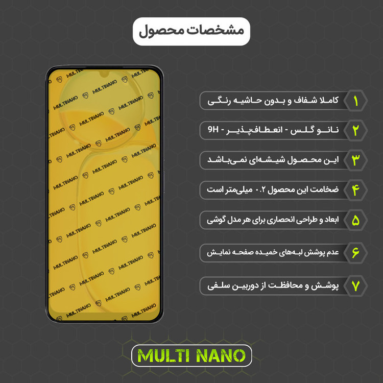 محافظ صفحه نمایش مولتی نانو مدل X-S2N مناسب برای گوشی موبایل شیائومی Redmi 13C بسته دو عددی