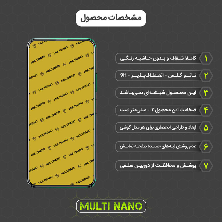 محافظ صفحه نمایش مولتی نانو مدل X-S2N مناسب برای گوشی موبایل اینفینیکس Note 7 Lite بسته دو عددی
