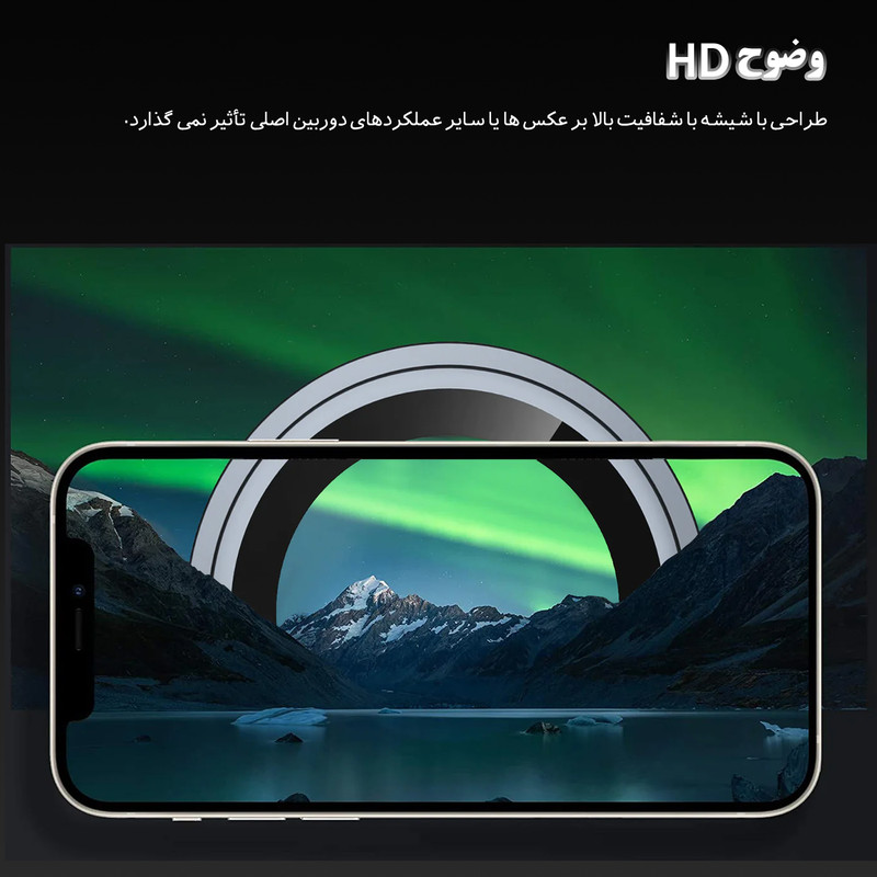 محافظ لنز دوربین قاب نایس مدل LesForcGlas مناسب برای گوشی موبایل اپل iPhone 13/13 mini