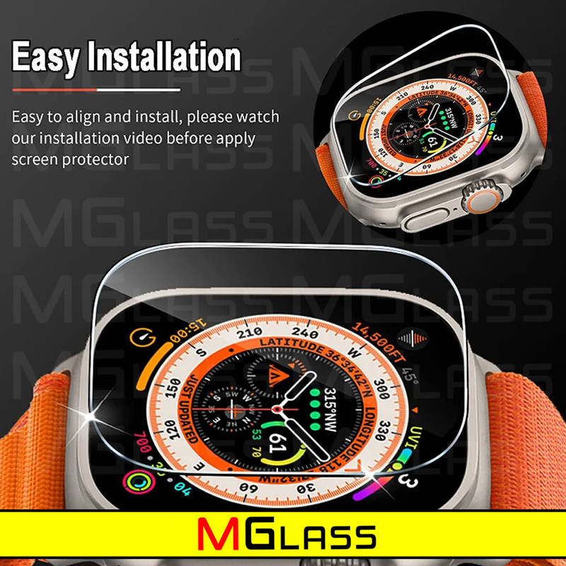 محافظ صفحه نمایش شیشهای امگلس مدل SH-MG مناسب برای ساعت هوشمند الترا T1000 Ultra 49mm
