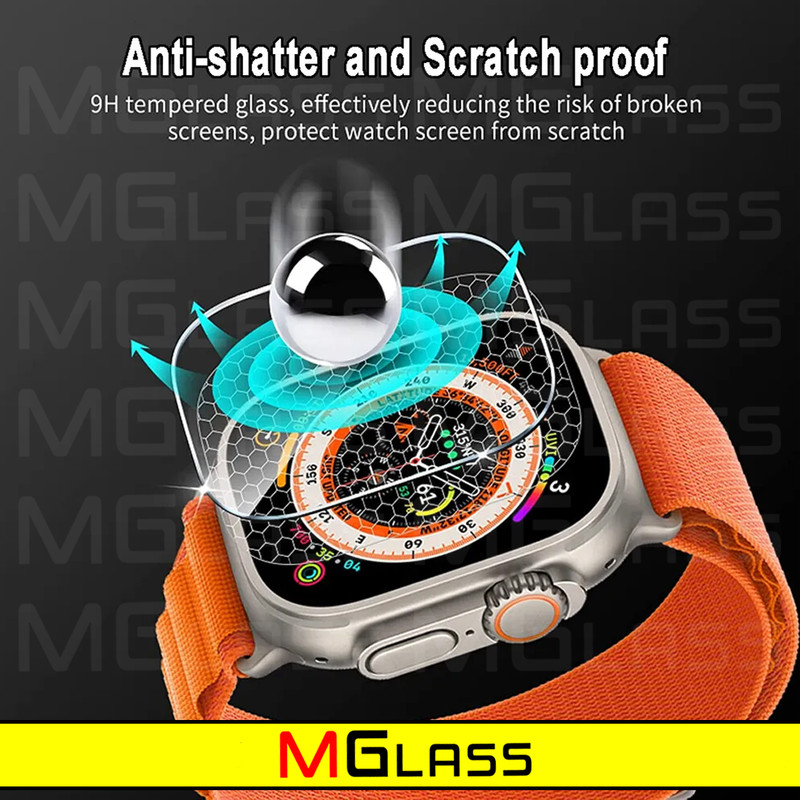 محافظ صفحه نمایش شیشهای امگلس مدل SH-MG مناسب برای ساعت هوشمند الترا T1000 Ultra 49mm