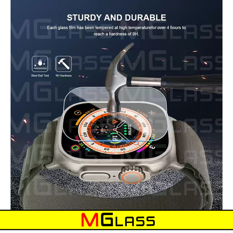 محافظ صفحه نمایش شیشهای امگلس مدل SH-MG مناسب برای ساعت هوشمند الترا T1000 Ultra 49mm
