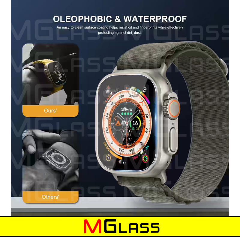 محافظ صفحه نمایش شیشهای امگلس مدل SH-MG مناسب برای ساعت هوشمند الترا T1000 Ultra 49mm