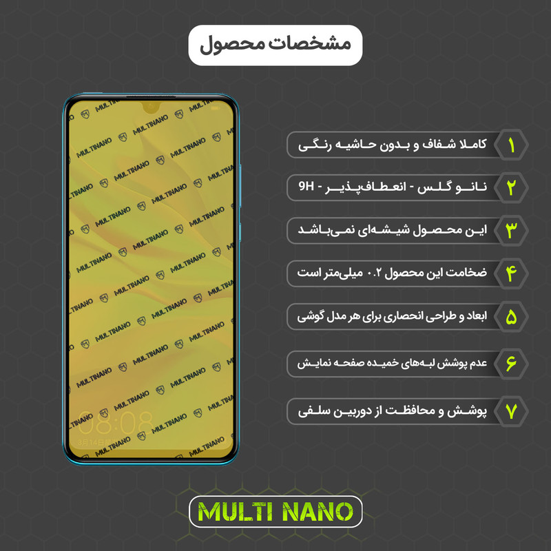 محافظ صفحه نمایش مولتی نانو مدل X-SFT مناسب برای گوشی موبایل هوآوی Nova 4E به همراه محافظ پشت
