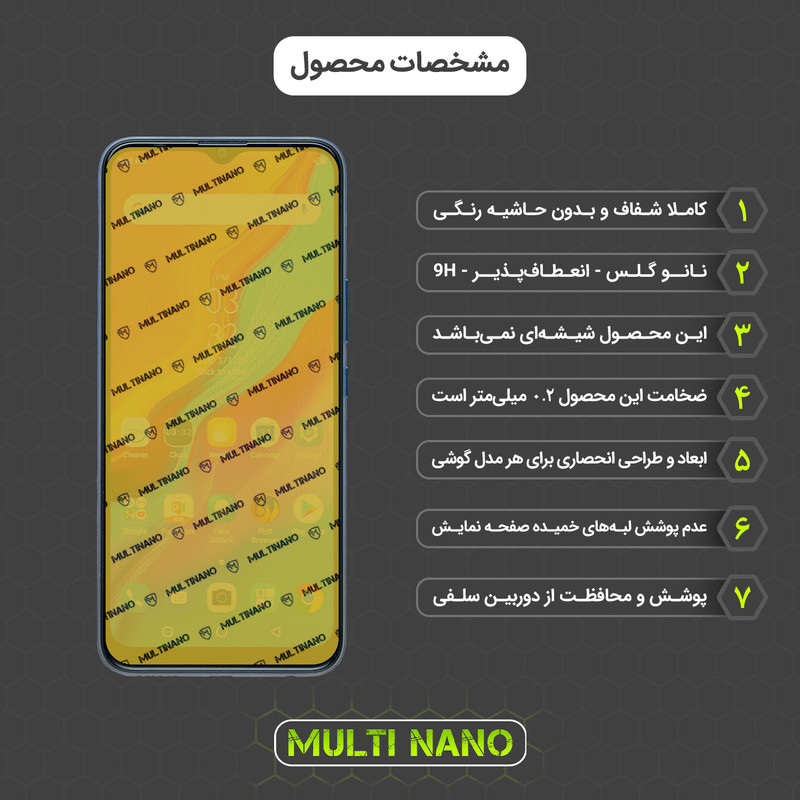 محافظ صفحه نمایش مولتی نانو مدل X-SFT مناسب برای گوشی موبایل اینفینیکس Hot 8 به همراه محافظ پشت