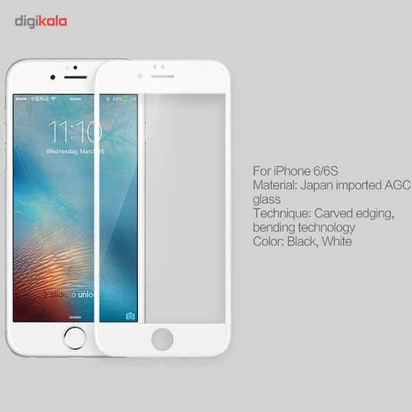 محافظ صفحه نمایش شیشه ای مدل 3D CP Plus MAX مناسب برای گوشی موبایل آیفون 6/6s