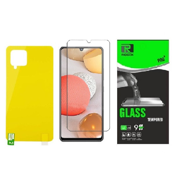 محافظ صفحه نمایش روبیکس مدل SA-A42 مناسب برای گوشی موبایل سامسونگ Galaxy A42 به همراه محافظ پشت گوشی
