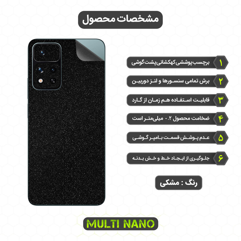 برچسب پوششی مولتی نانو مدل X-F1G مناسب برای گوشی موبایل شیائومی Redmi Note 11 Pro Plus 5G