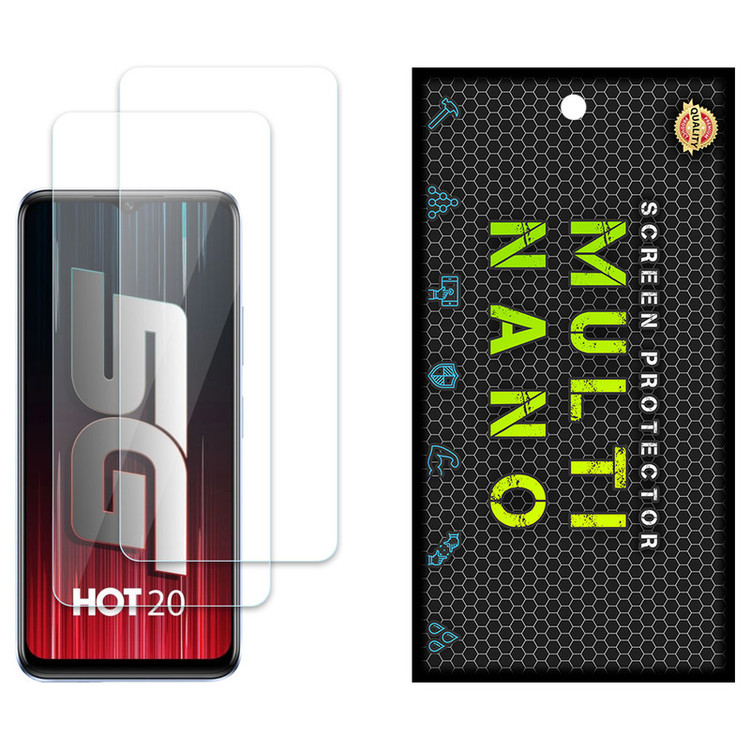 محافظ صفحه نمایش مولتی نانو مدل X-S2N مناسب برای گوشی موبایل اینفینیکس Hot 20 5G بسته دو عددی