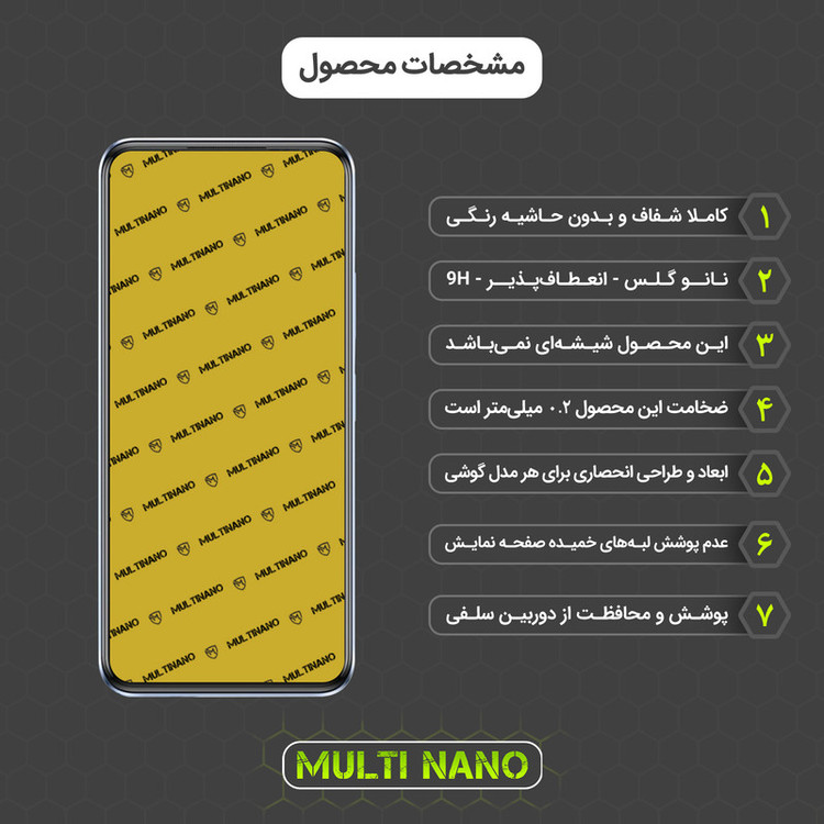 محافظ صفحه نمایش مولتی نانو مدل X-S2N مناسب برای گوشی موبایل اینفینیکس Hot 20 5G بسته دو عددی