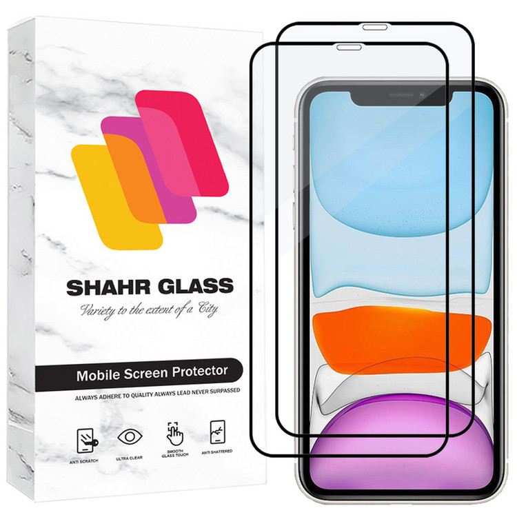 محافظ صفحه نمایش شیشه ای شهر گلس مدل FUL2 مناسب برای گوشی موبایل اپل iPhone 11 / iPhone XR بسته دو عددی