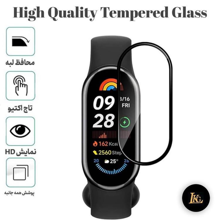 محافظ صفحه نمایش ال کا جی مدل PMMA مناسب برای ساعت هوشمند شیائومی Mi Band 4
