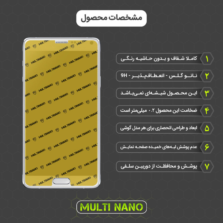 محافظ صفحه نمایش مولتی نانو مدل X-SFL مناسب برای گوشی موبایل سامسونگ Galaxy Note 4 به همراه برچسب پوششی