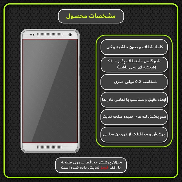 محافظ صفحه نمایش مولتی نانو مدل X-S2N مناسب برای گوشی موبایل اچ تی سی One Mini بسته دو عددی