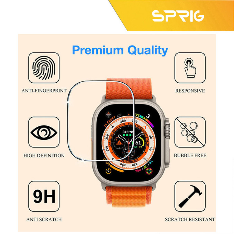 محافظ صفحه نمایش شیشه ای اسپریگ مدل SH-SPG مناسب برای ساعت هوشمند هاینو تکو T93 Ultra Max مجموعه دو عددی