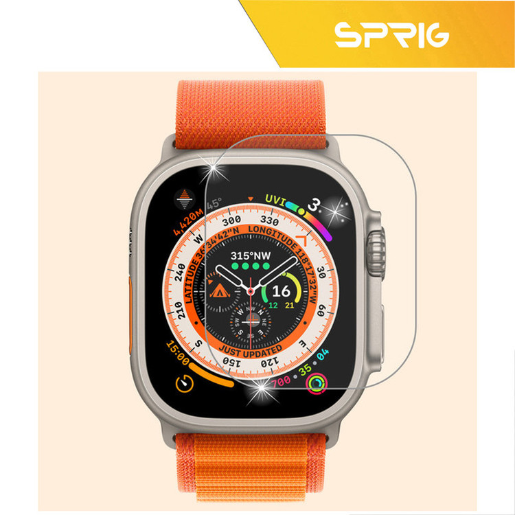 محافظ صفحه نمایش شیشه ای اسپریگ مدل SH-SPG مناسب برای ساعت هوشمند هاینو تکو T93 Ultra Max مجموعه دو عددی