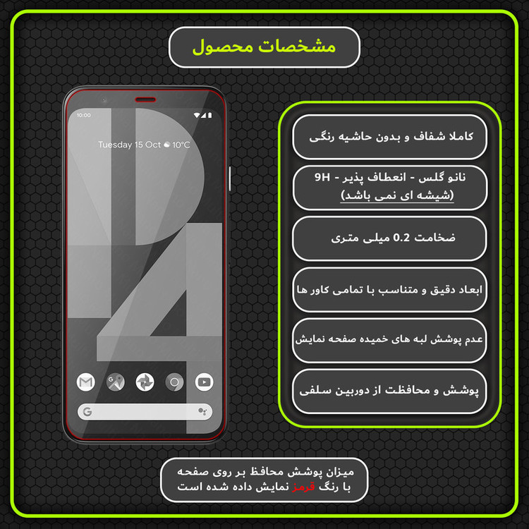 محافظ صفحه نمایش مولتی نانو مدل X-S1N مناسب برای گوشی موبایل گوگل Pixel 4 XL