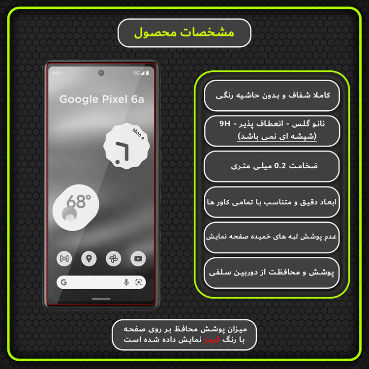 محافظ صفحه نمایش مولتی نانو مدل X-S1N مناسب برای گوشی موبایل گوگل Pixel 6A